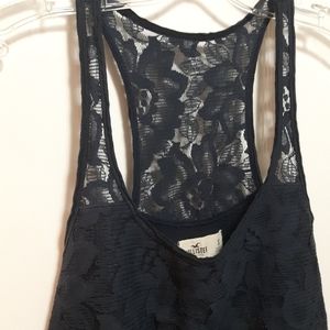 🛍️ Hollister lace navy tank top